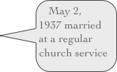 May 2, 1937 married at a regular church service